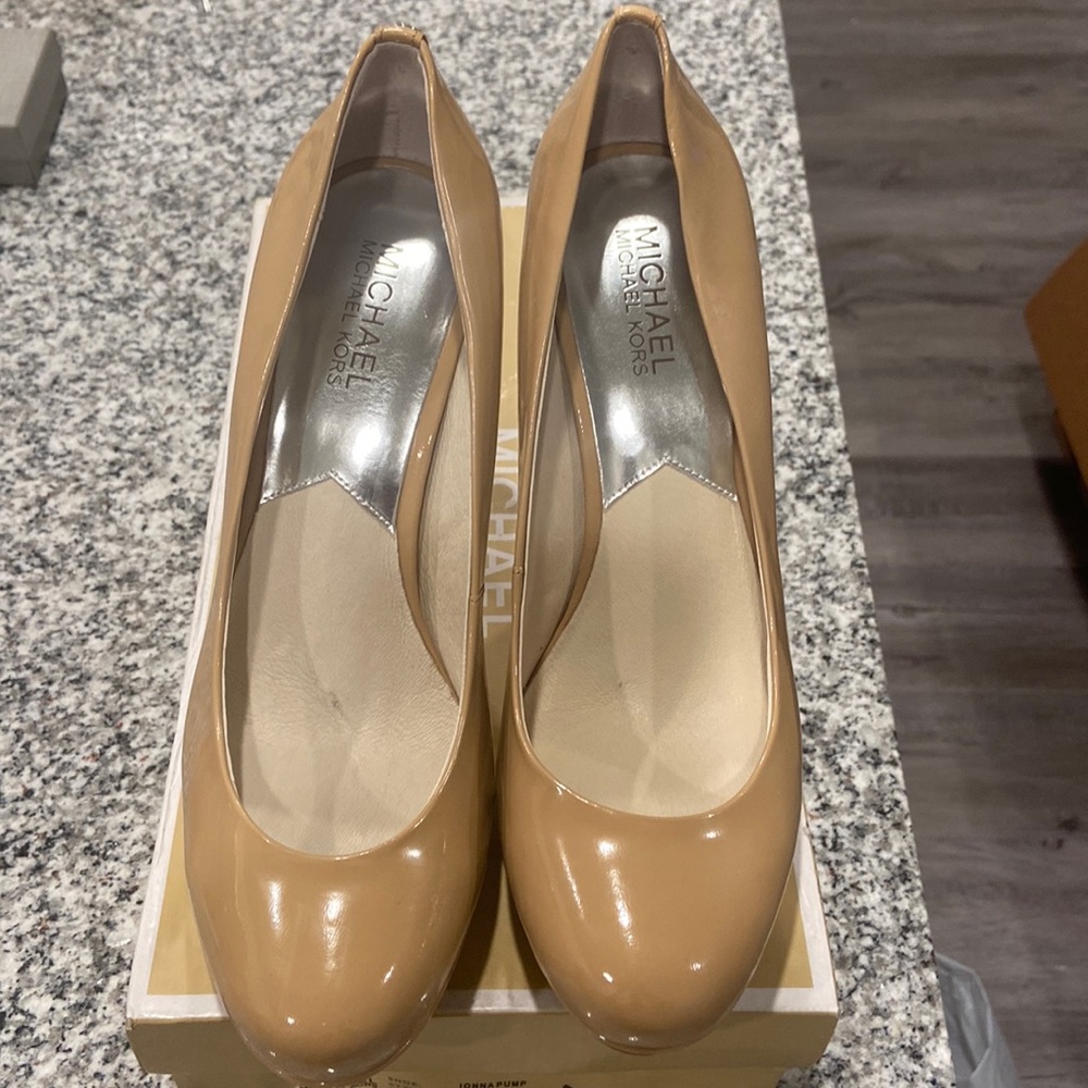 Michael Kors Tan Platform Heels